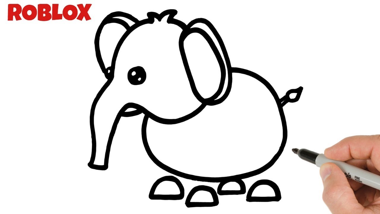 How to Draw Elephant | Roblox Adopt Me Pet 