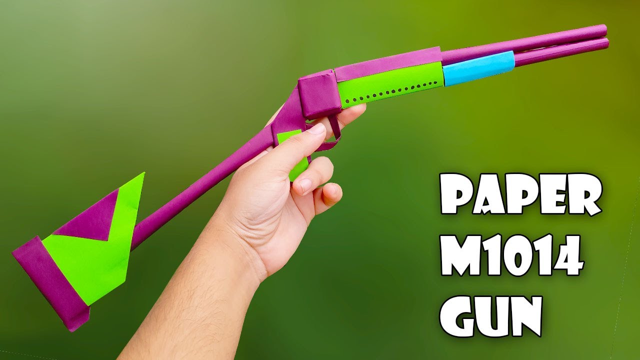 Origami gun M 1014 | How to make paper origami gun easy | Paper M 1014 gun origami step by step 