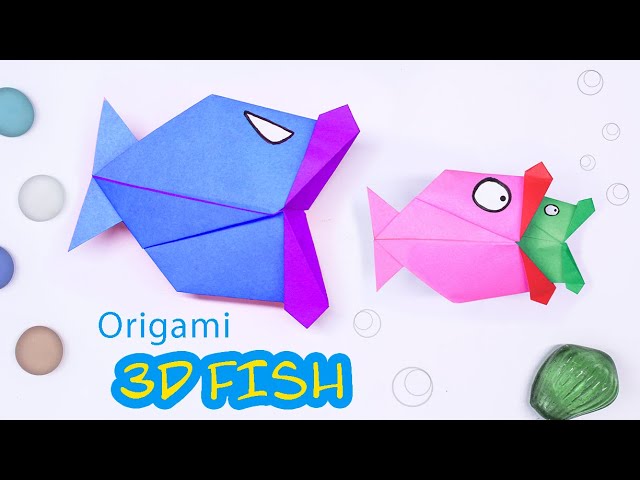 DIY Origami Moving 3D Fish || How to craft paper FISH 