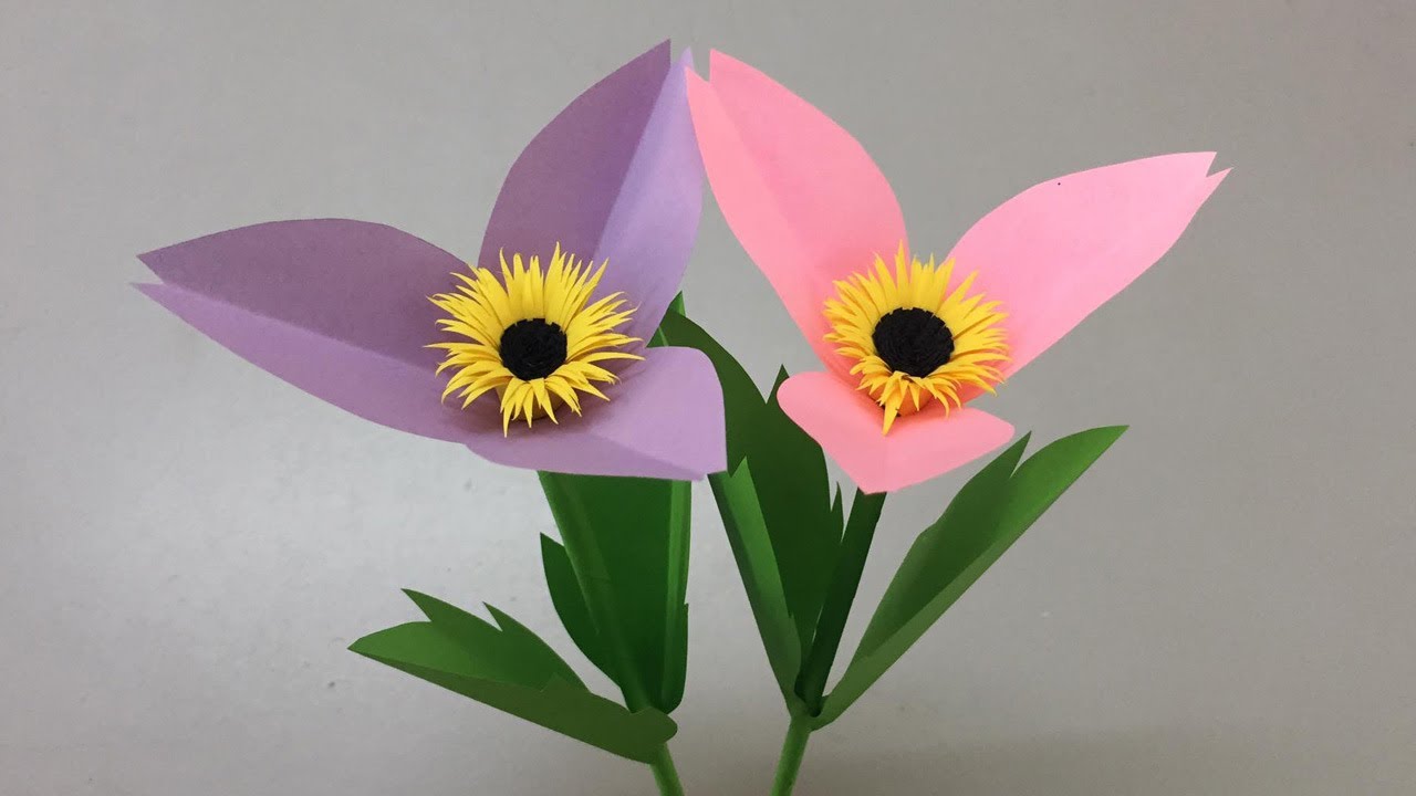 How to Make Beautiful Paper Flower - Making Paper Flowers Tutorial - DIY Paper Flowers 1