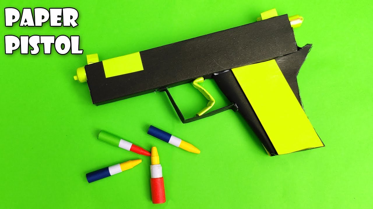 How to Make a Paper Pocket Pistol that Shoots Paper Bullet | Paper gun origami step by step 