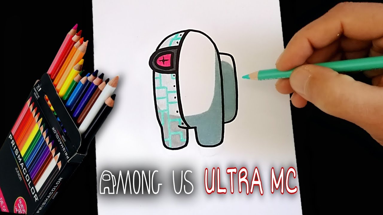 COMO DIBUJAR A ULTRA MC DE AMONG US | FÁCIL | PASO A PASO | how to draw among us ultra mc 