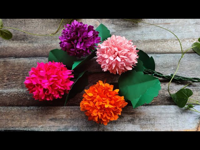 Easy Paper Flower making || How to make paper flower || Home Decor 