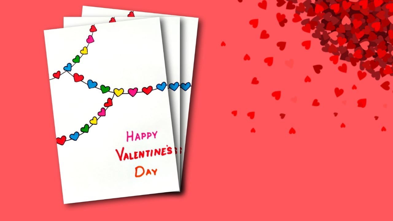 Valentines day card DIY | Valentines day drawing easy | Happy Valentines Day Card 