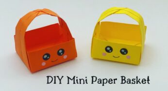DIY MINI PAPER BASKET / Origami Basket DIY / Paper Craft / Easy kids craft ideas / Paper Craft New