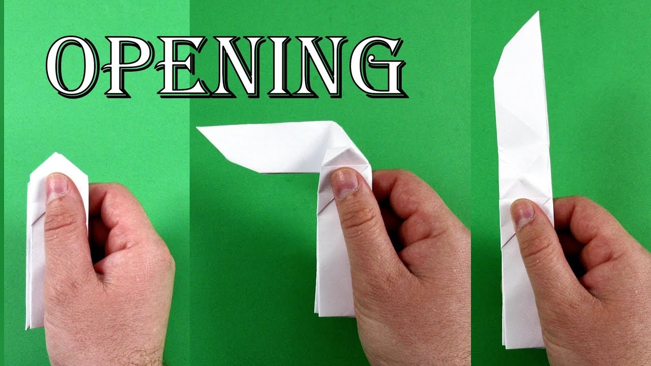 How to make a folding knife out of paper 