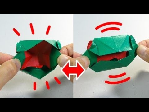 動く折り紙「吠える恐竜」Action Origami "Roaring Dinosaur" 