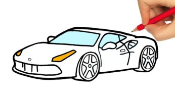 HOW TO DRAW A CAR EASY – HOW TO DRAW A FERRARI