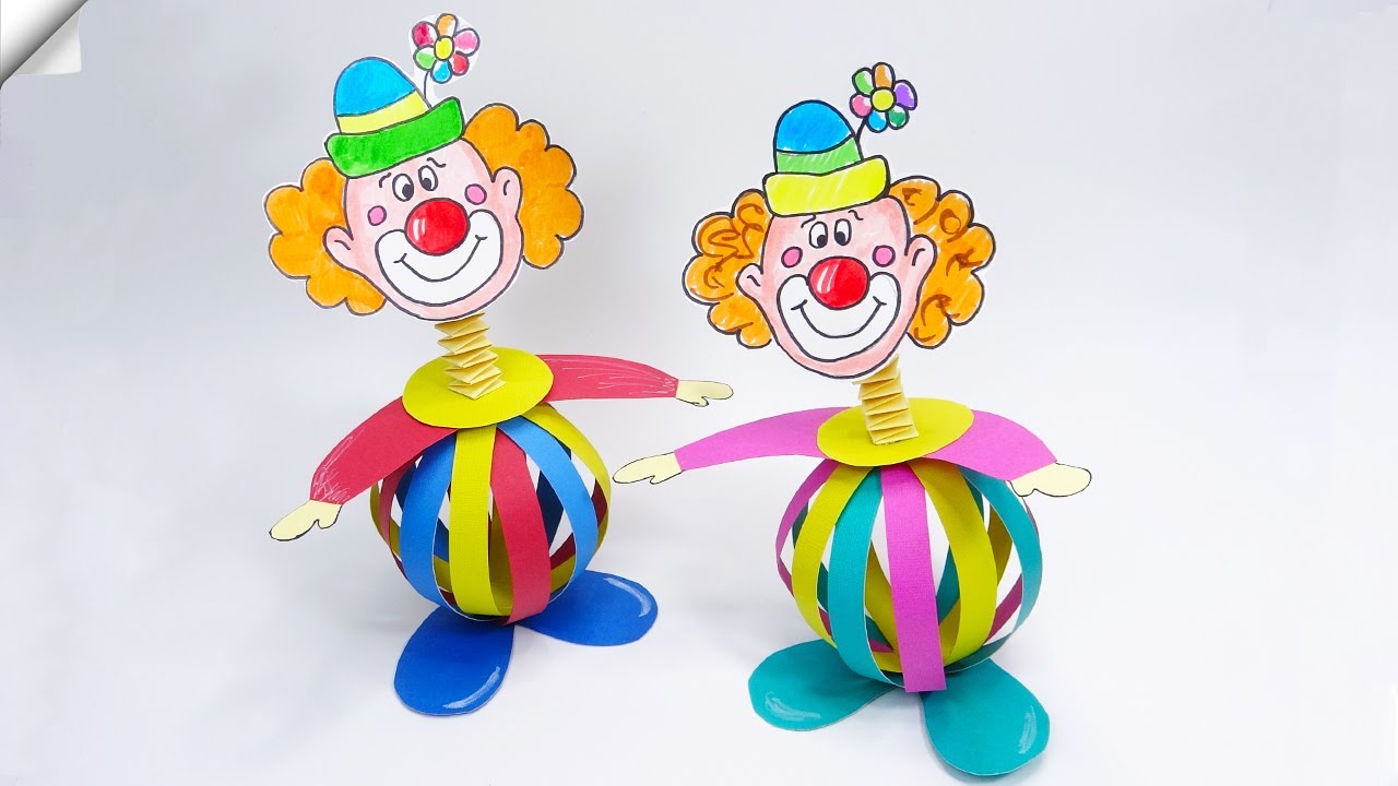 Funny paper CLOWNS | Moving Paper toys | Easy Paper Crafts 2