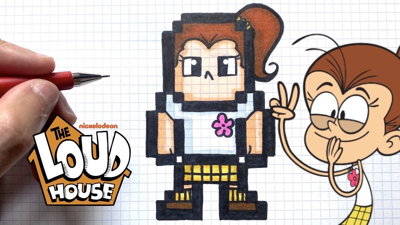 COMO DIBUJAR LUAN LOUD PIXEL ART 