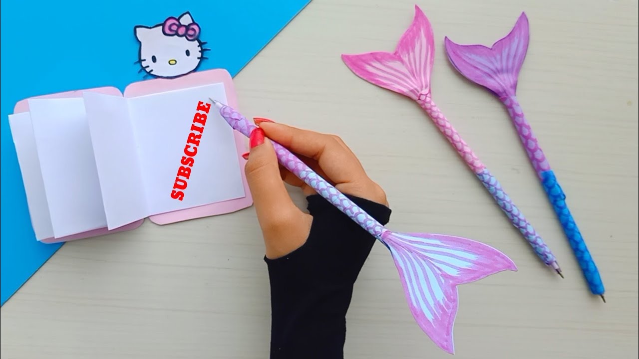 Easy Origami Paper Pen | Paper Craft |Origami crafts |Origami paper craft |Origami Hacks/mermaid pen 