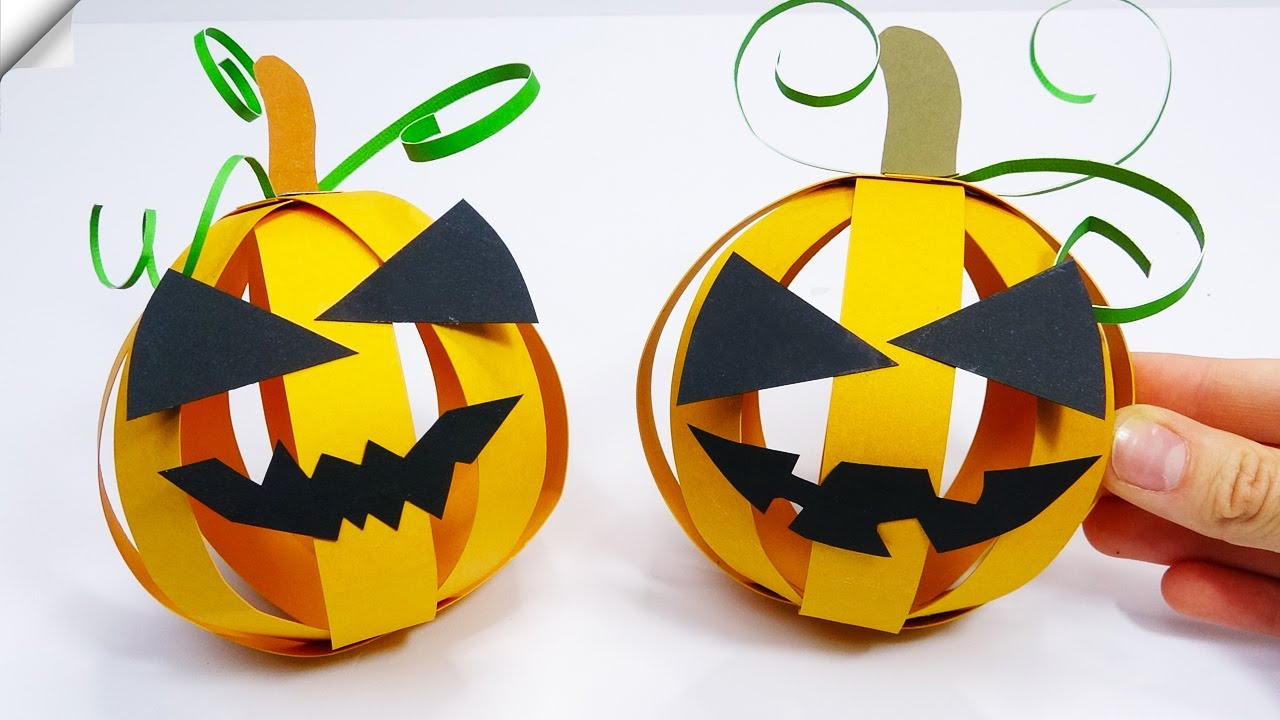 How to make Halloween Pumpkin | Halloween paper craft ideas | Pumpkin paper balls 2