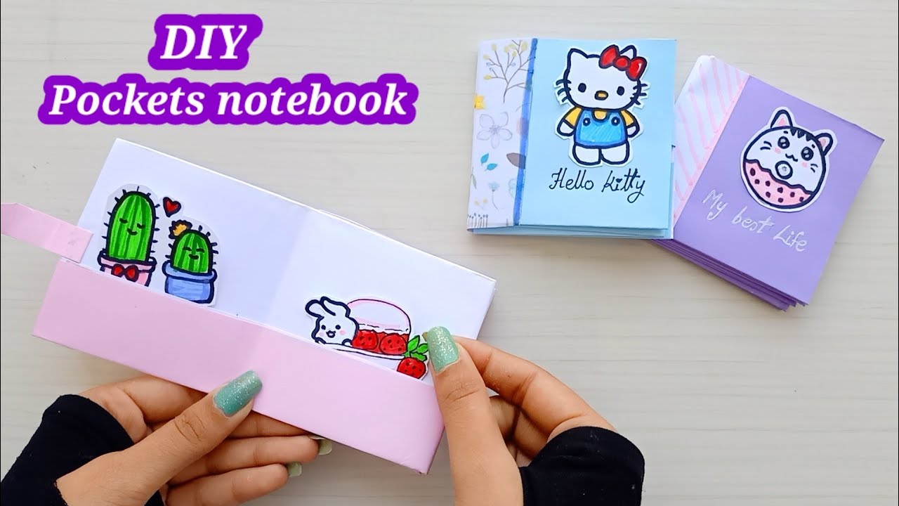 DIY mini pocket notebooks one sheet of paper - DIY BACK TO SCHOOL / Notebook / paper craft /DIY 