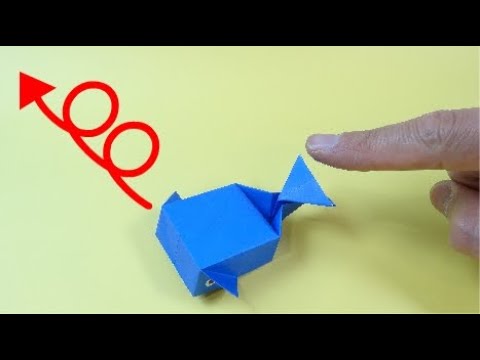 動く折り紙「ジャンピンクジラ」Action Origami "Jumping Whale" 