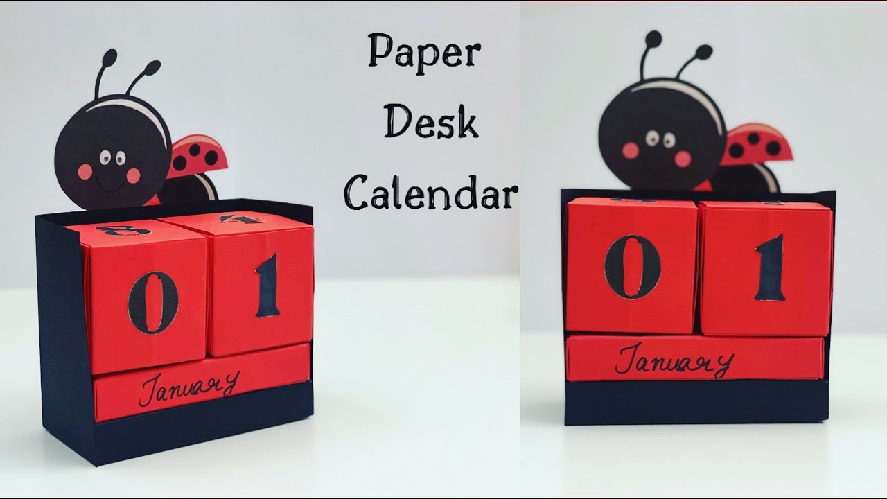 DIY PAPER DESK CALENDAR 2021 / DIY Calendar/ Paper Craft / Easy kids craft ideas / Calendar Making 