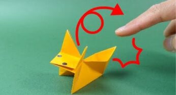 動く折り紙「ぴょんぴょんギツネ」Action Origami “Jumping Fox”