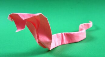 How to make a paper snake. Origami Snake