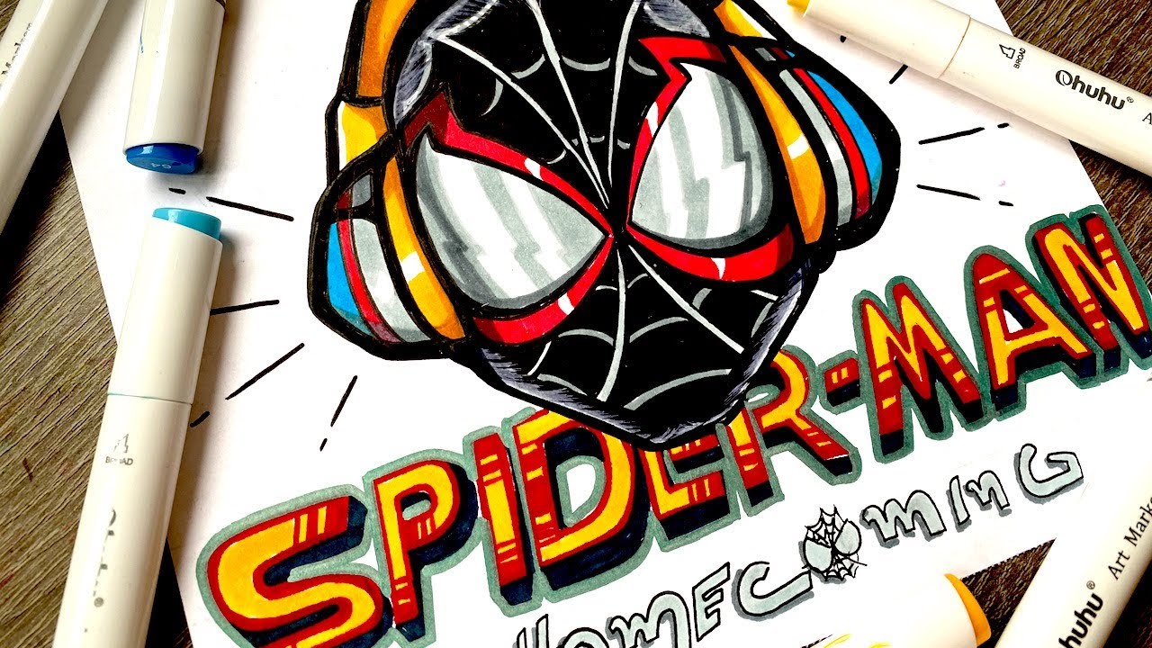 COMO DIBUJAR SPIDERMAN LOGO HOMECOMING 