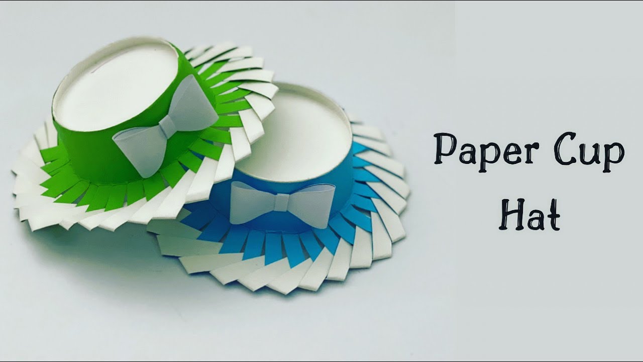 DIY Paper Cup Hat / How To Make Hat / Paper Cup Craft Ideas / Mini Paper Hat#shorts (1-minute video) 