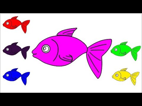 Cara menggambar Ikan - How to draw Fish 