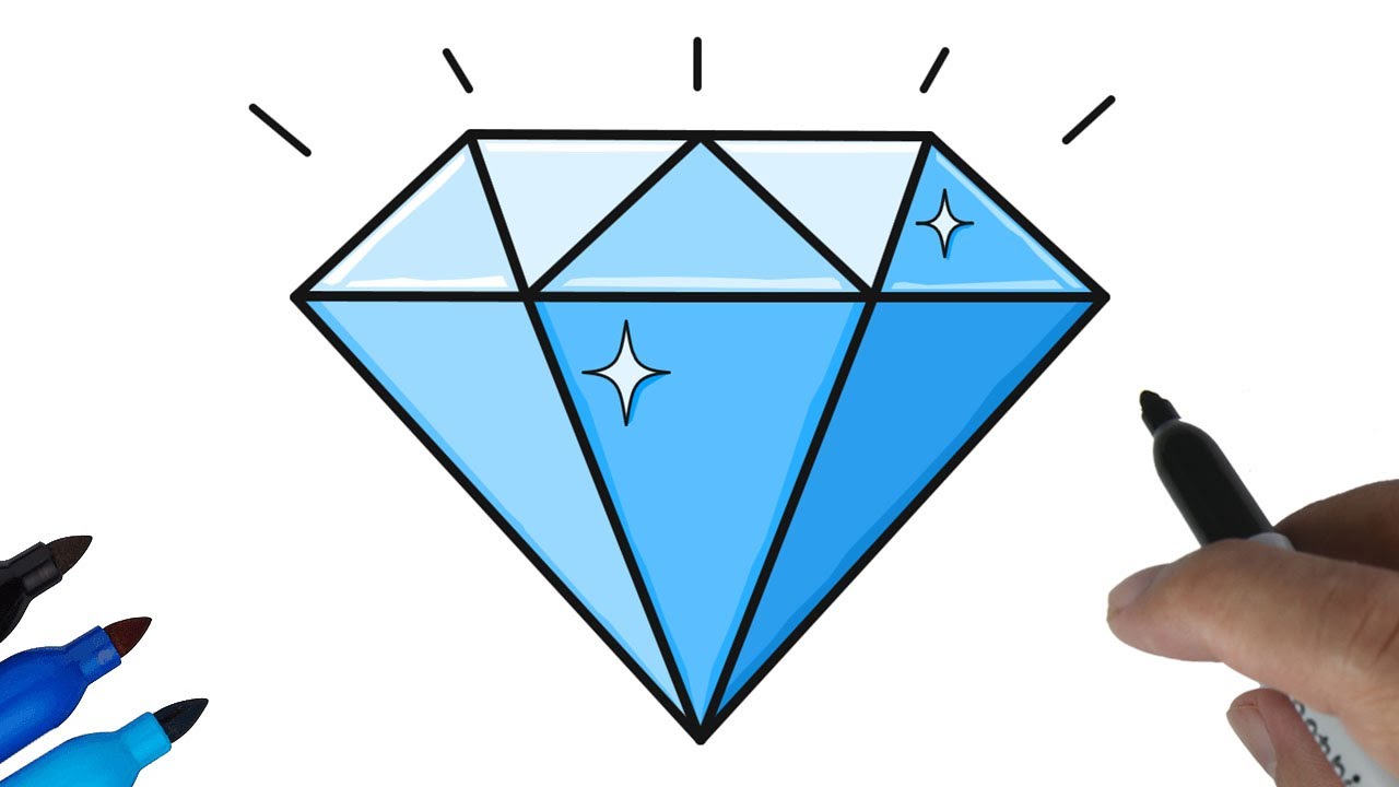 Cara Menggambar Berlian | How to Draw a Diamond 