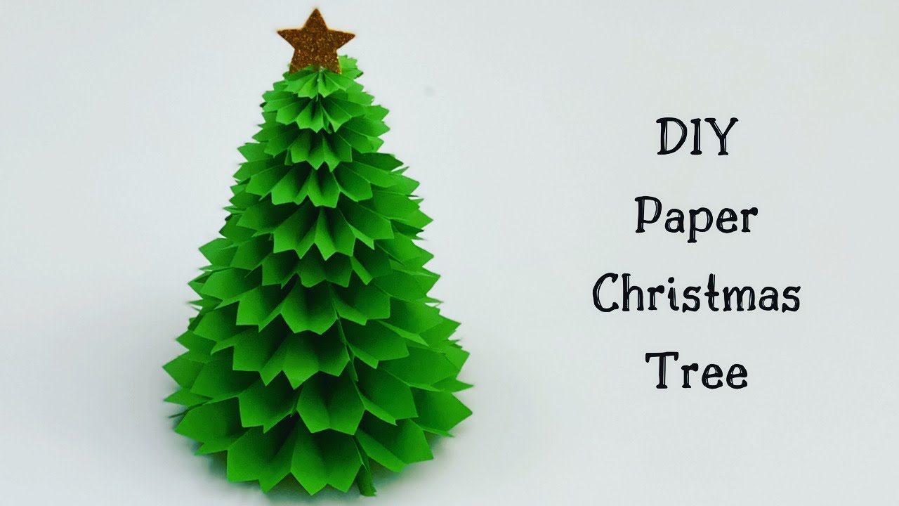 Paper Table Top Christmas Tree / 3D Paper Christmas Tree / Christmas Decoration Ideas / Paper Craft 
