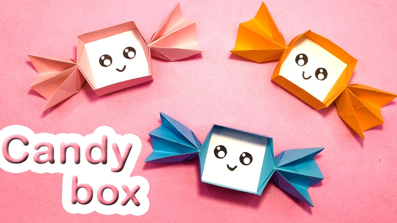 How to make a PAPER CANDY BOX | Origami Box Ideas | Paper Crafts 