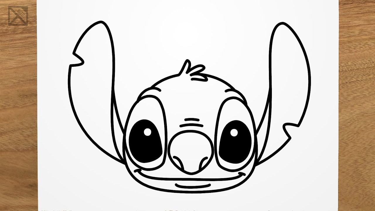 How to draw STITCH step by step, EASY 