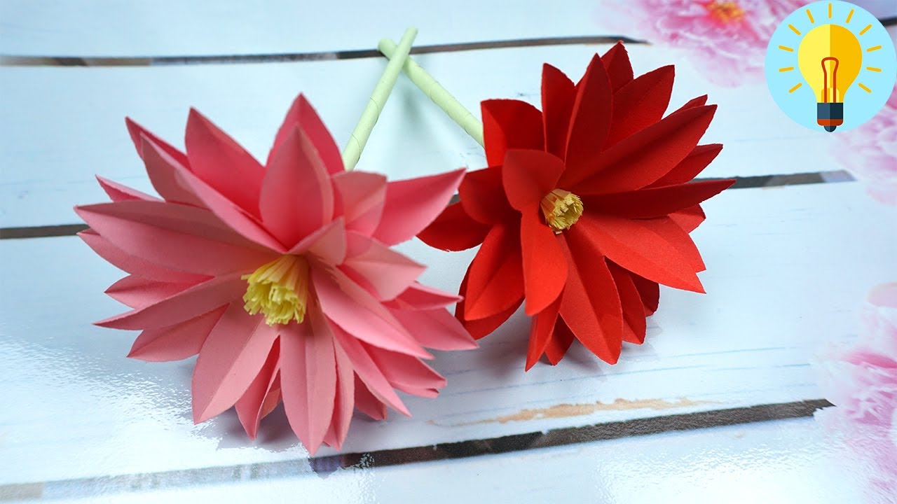 Blumen basteln mit Papier | Blume basteln | Geschenke basteln | Origami Blume 