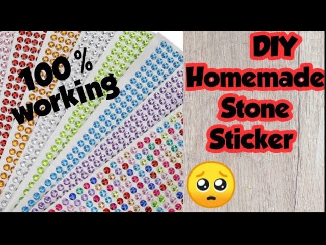 Diy Stone Sticker - How to make Stone Sticker at home/Homemade Stone Sticker/Diy Pearl Sticker 