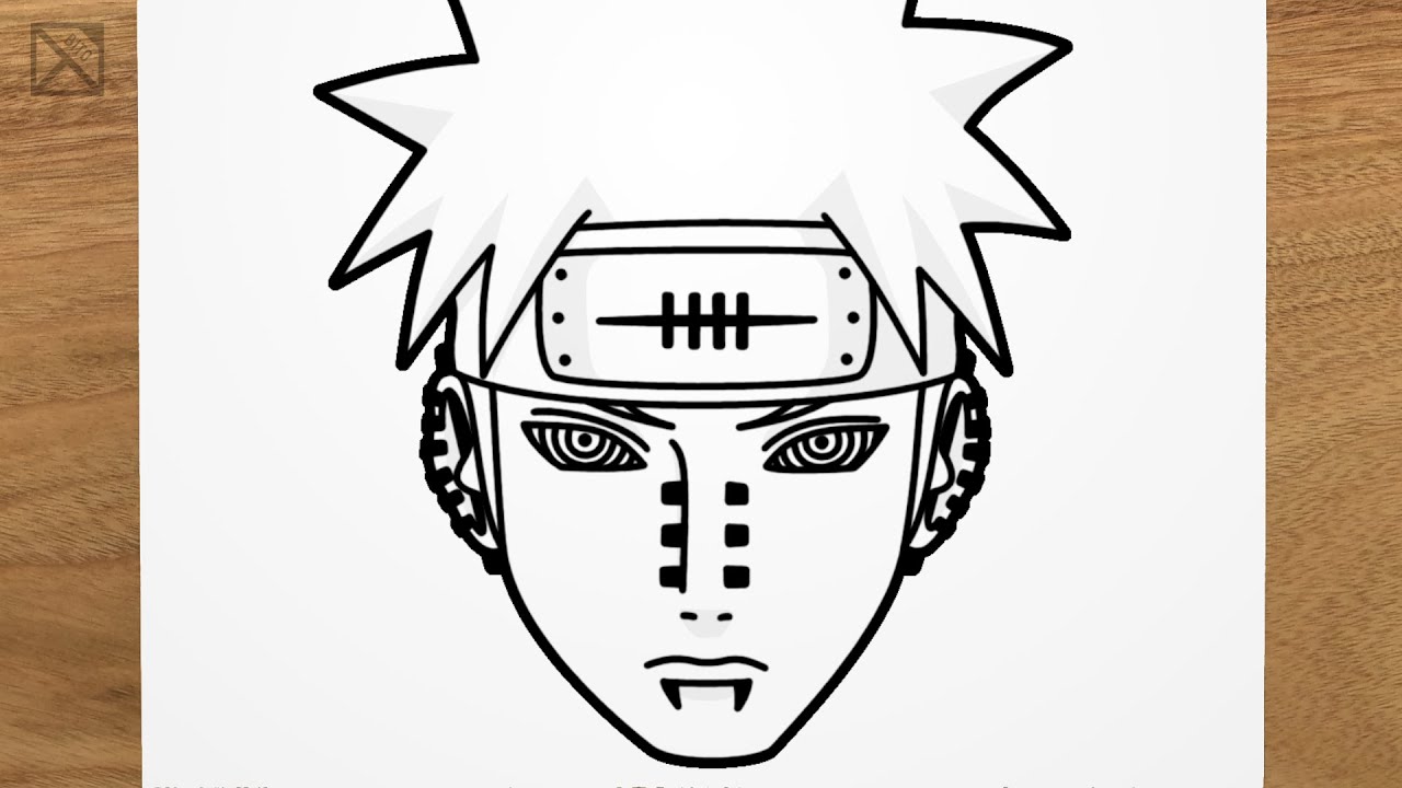 How to draw PAIN (Naruto) step by step, EASY 