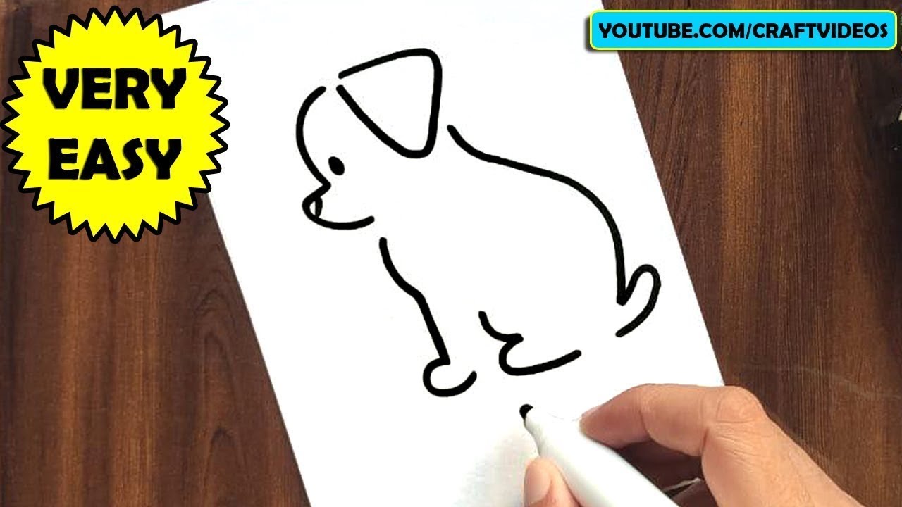 How to draw Dog Easy #Shorts #Dog #Drawing 