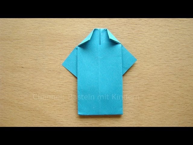 Falten mit Papier: Hemd falten - Einfaches Origami z.B. als Vatertagsgeschenk für Papa 