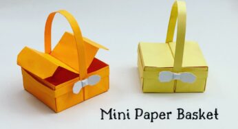 DIY MINI PAPER BASKET / Origami Basket DIY / Paper Craft / Easy kids craft ideas / Paper Craft New