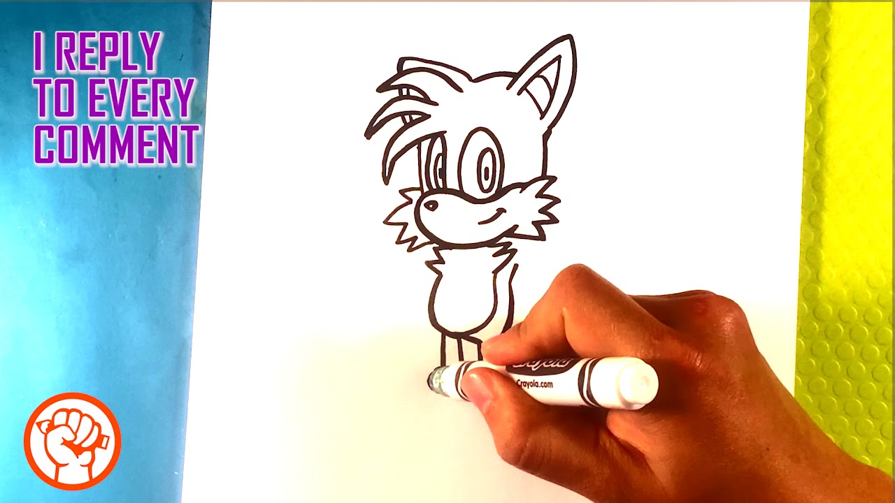 How to Draw Tails from Sonic the Hedgehog - Easy Pictures to Draw 1