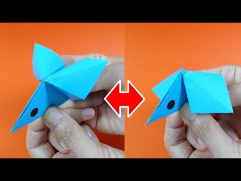 動く折り紙「簡単パタパタことり」Action Origami "Easy Flapping Bird" 