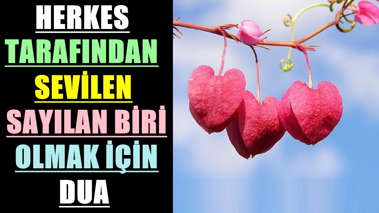 HERKES TARAFINDAN SEVİLEN SAYILAN BİRİ OLMAK İÇİN DUA 