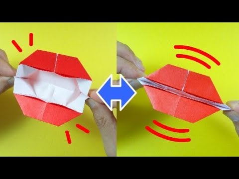 動く折り紙「ぱくぱくマウス」Action Origami "Biting Mouth" 