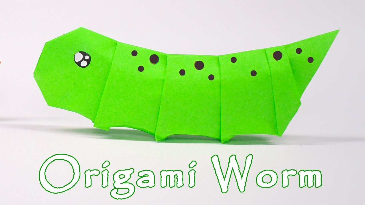 Easy Origami Cute Worm || How to make Paper Worm step by step 