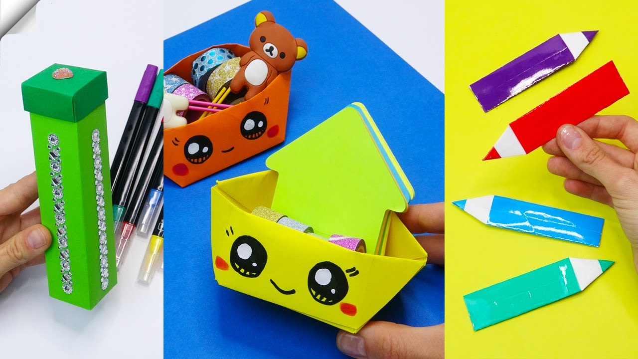 7 DIY School Supplies Easy DIY Paper crafts ideas 1