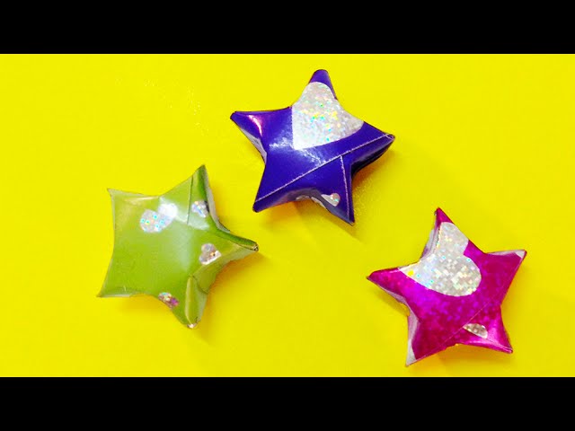 Kids easy origami - How to make origami lucky star (Star box) 