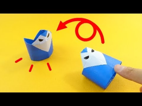 動く折り紙「バク転マン」Action Origami "Back Flip Man" 