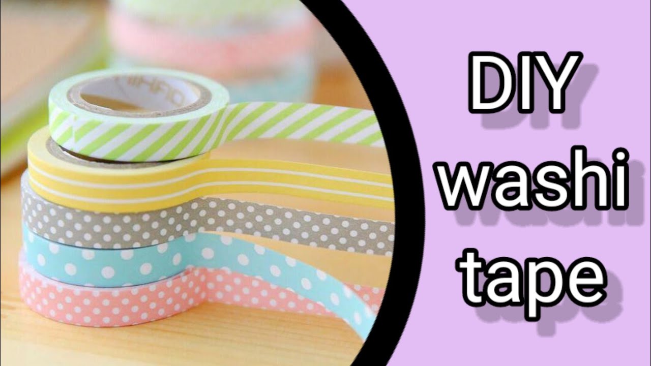 How to make paper washi tape / DIY Washi Tape /Masking washi Tape / craft for school / School hacks 