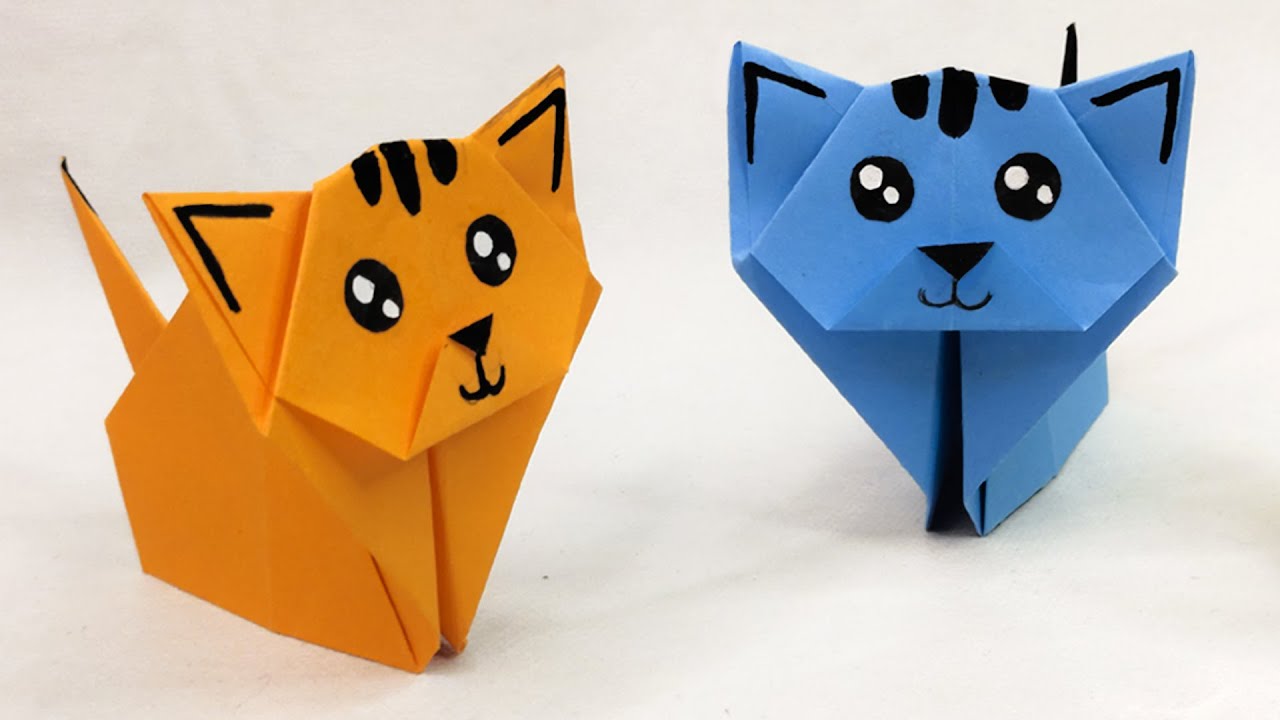 How to make a Paper Cat | Origami craft with paper | Paper Crafts | Paper ART 013 
