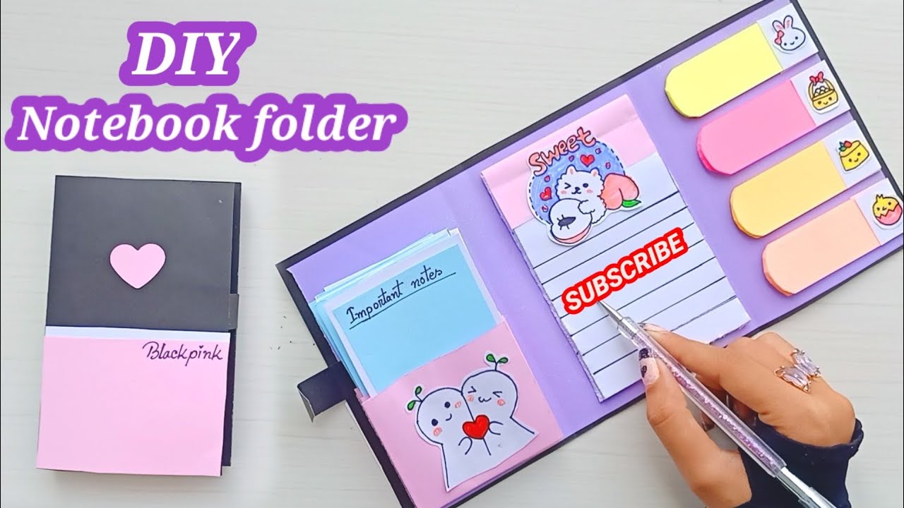 DIY BLACKPINK NOTEBOOK FOLDER Organizer - Back to SCHOOL /how to make folder organizer / DIY 