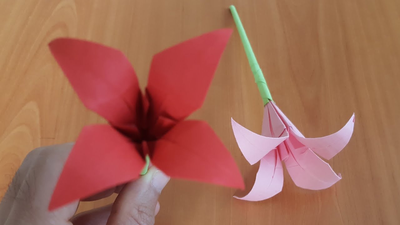 KAĞITTAN ÇİÇEK YAPIMI - PAPER FLOWERS - ORİGAMİ ÇİÇEK YAPIMI 