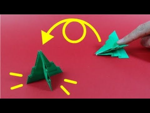 動く折り紙「ビックリスマスツリー」Action Origami "Jumping Christmas Tree" 