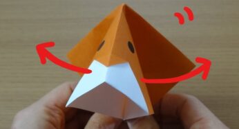 カンタン！折り紙「きょろきょろライオン」作り方　Moving Origami “Lion Looks Around”
