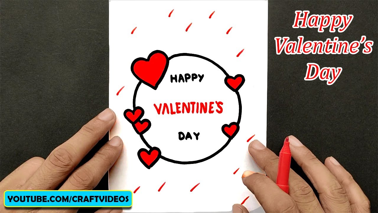 Valentine's Day Drawing | Valentine's Day Card Drawing | DIY Valentine's Day Card 