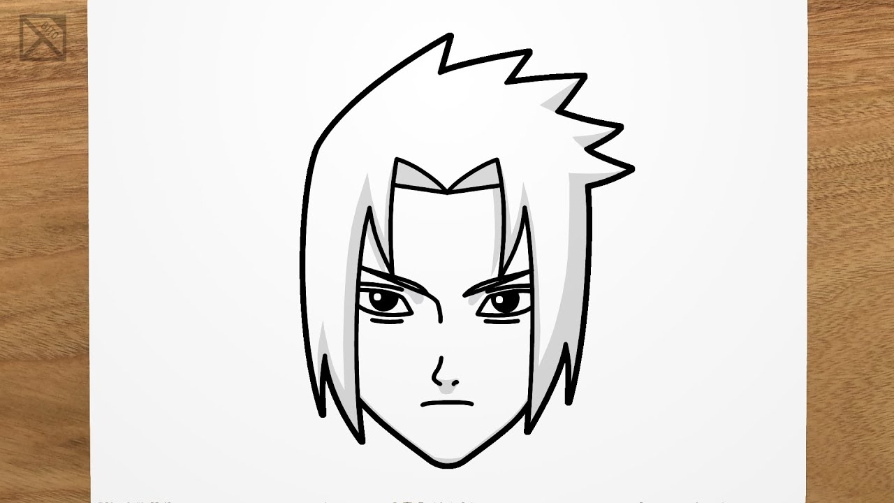 How to draw SASUKE (Naruto Shippuden) step by step, EASY 